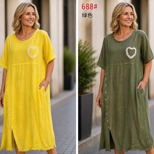 Платье Immei (50-56) 688 khaki (лето) Immei 688 khaki