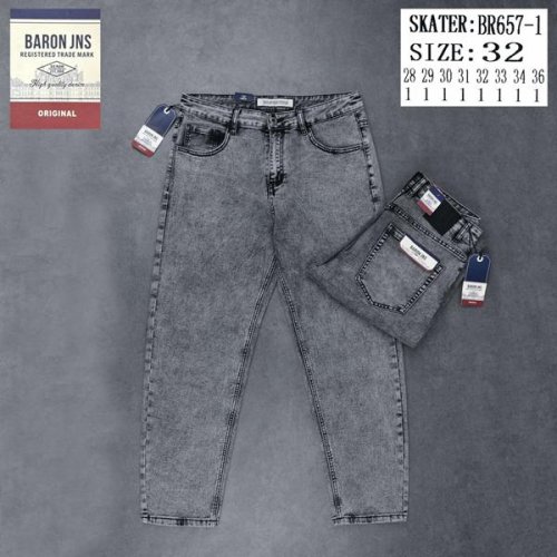 Джинсы Baron Jeans (28-36) BR657-1 grey (деми) Baron Jeans BR657-1 grey
