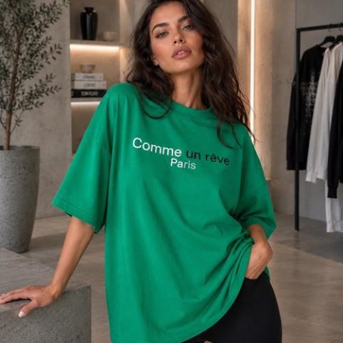 Футболка New Season (S-L) F048 green (лето) New Season F048 green
