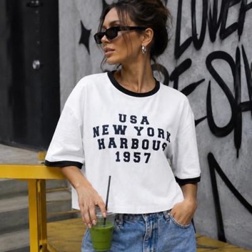Футболка New Season (S-L) F051 white (лето) New Season F051 white