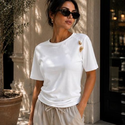 Футболка New Season (S-L) F052 white (лето) New Season F052 white