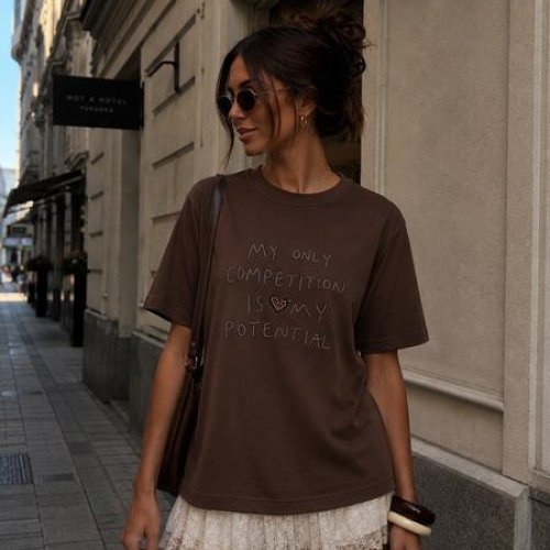 Футболка New Season (S-L) F054 brown (лето) New Season F054 brown