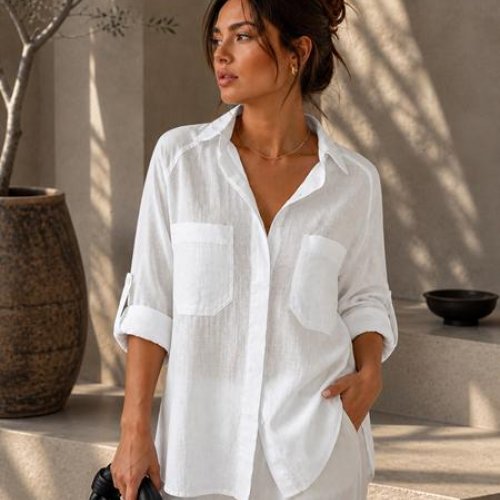 Рубашка New Season (S-L) R001 white (лето) New Season R001 white