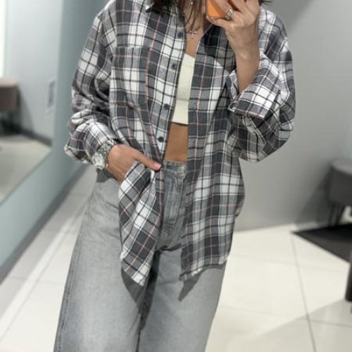 Рубашка Comod (one size) 225 grey-white (деми) Comod 225 grey-white