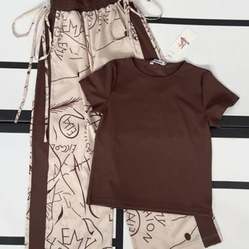 Костюм Kosmy (128-152) 391 brown-pink (лето) Kosmy 391 brown-pink