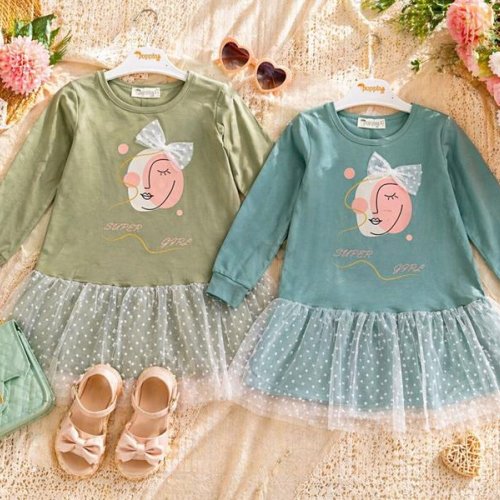 Платье Major (3-6) 7556 khaki (деми) Major 7556 khaki