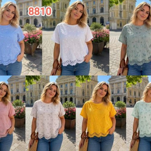 Футболка Monarlir (2XL-5XL) 8810 l.green (лето) Monarlir 8810 l.green