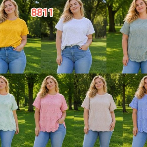 Футболка Monarlir (2XL-5XL) 8811 pink (лето) Monarlir 8811 pink