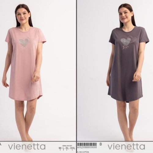 Ночнушка Trikotag (M-2XL) TR16 grey (лето) Trikotag TR16 grey