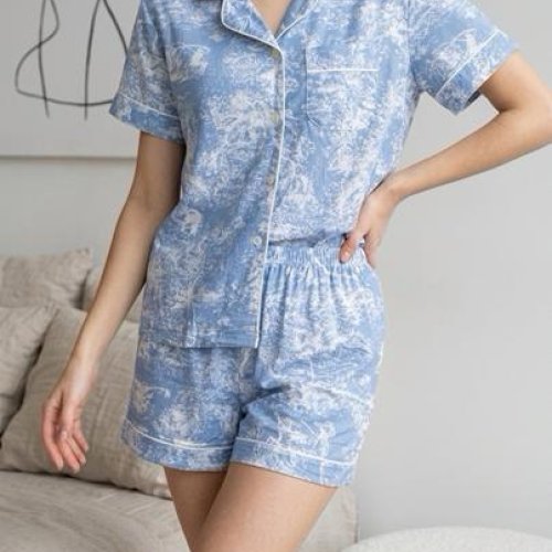 Пижама Trikotag (M-2XL) 998 l.blue (лето) Trikotag 998 l.blue