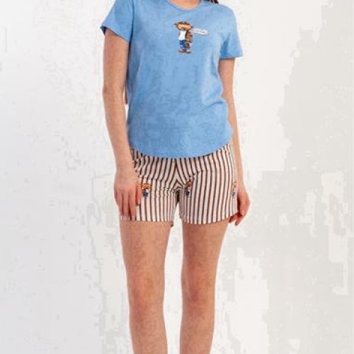Пижама Trikotag (S-XL) TR67 l.blue (лето) Trikotag TR67 l.blue