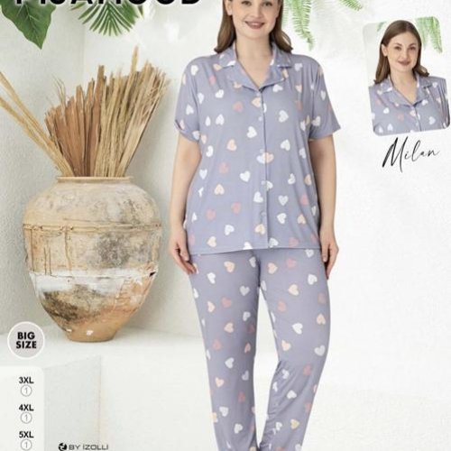Пижама Trikotag (3XL-6XL) 6909 l.grey (лето) Trikotag 6909 l.grey