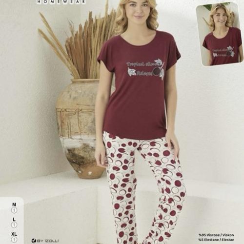 Пижама Trikotag (M-2XL) 6005 wine (лето) Trikotag 6005 wine