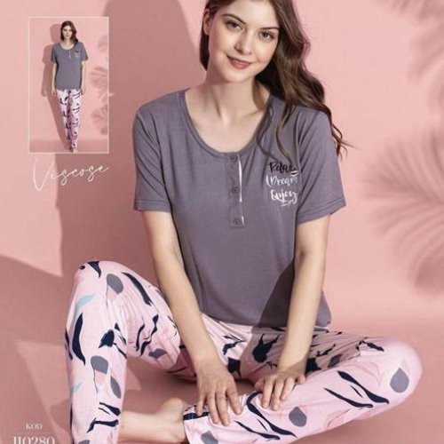 Пижама Trikotag (M-2XL) 110280 grey (лето) Trikotag 110280 grey