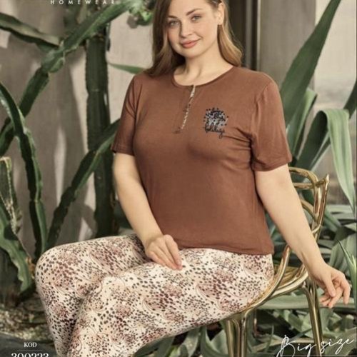 Пижама Trikotag (3XL-6XL) 300223 brown (лето) Trikotag 300223 brown