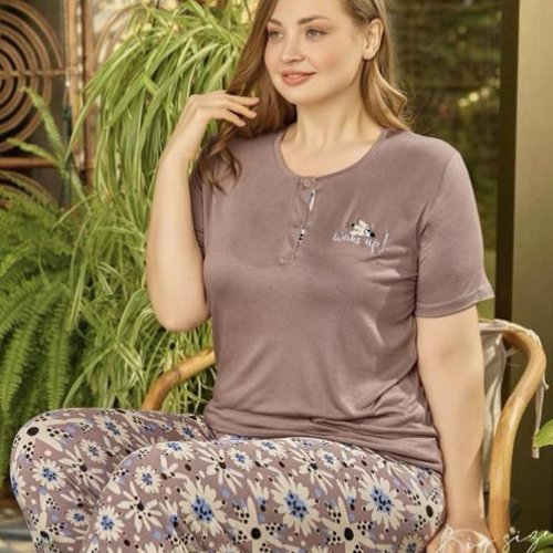 Пижама Trikotag (3XL-6XL) 300218 brown (лето) Trikotag 300218 brown