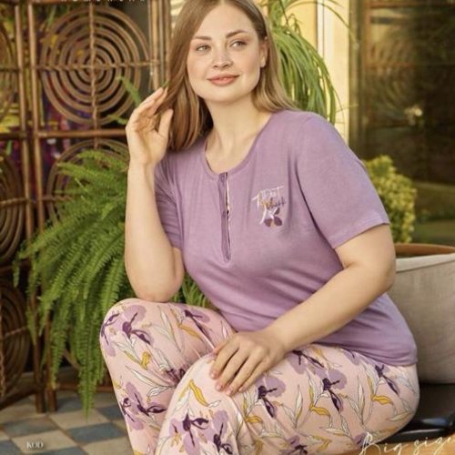Пижама Trikotag (3XL-6XL) 300220 purple (лето) Trikotag 300220 purple