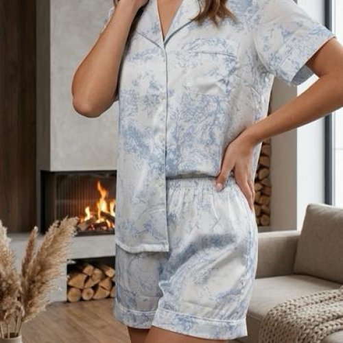 Пижама Trikotag (L-2XL) TR07 l.blue (лето) Trikotag TR07 l.blue