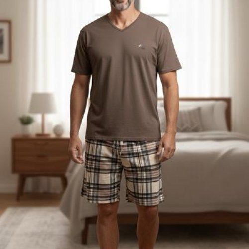 Пижама Trikotag (XL-4XL) TR24 brown (лето) Trikotag TR24 brown