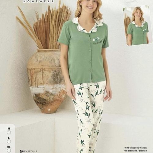 Пижама Trikotag (M-2XL) 5502 green (лето) Trikotag 5502 green