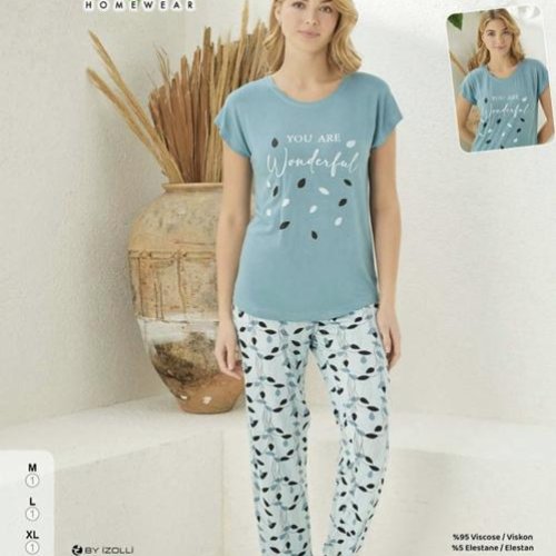 Пижама Trikotag (M-2XL) 6301 l.blue (лето) Trikotag 6301 l.blue