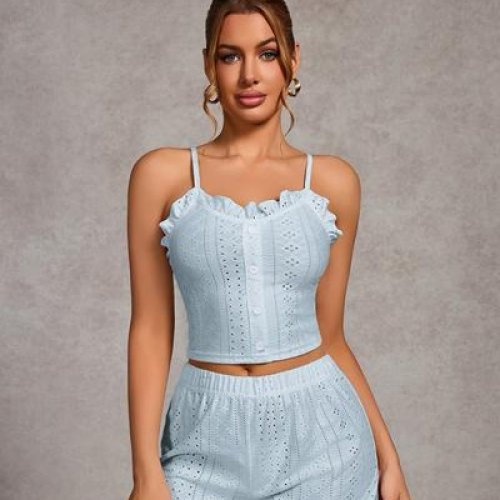 Пижама Trikotag (S-XL) TR35 l.blue (лето) Trikotag TR35 l.blue