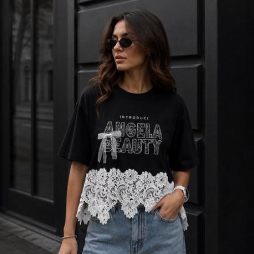 Футболка New Season (one size) F613 black (лето) New Season F613 black