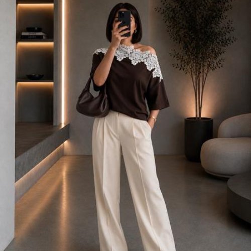 Футболка New Season (S-L) F616 brown (лето) New Season F616 brown