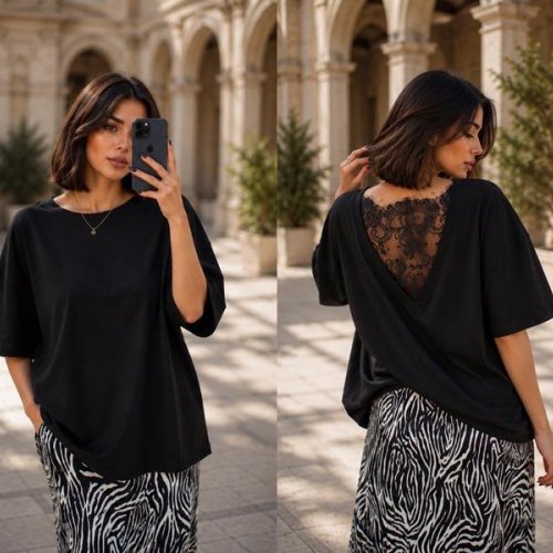Футболка New Season (S-L) F620 black (лето) New Season F620 black