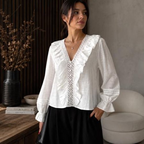 Блузка New Season (S-L) RB112 white (деми) New Season RB112 white