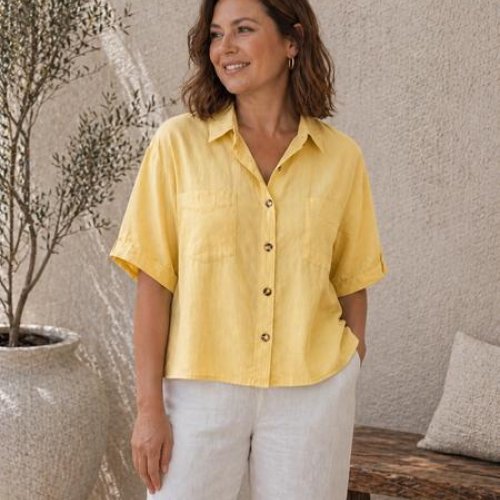 Рубашка New Season (52-56) RB628 yellow (лето) New Season RB628 yellow
