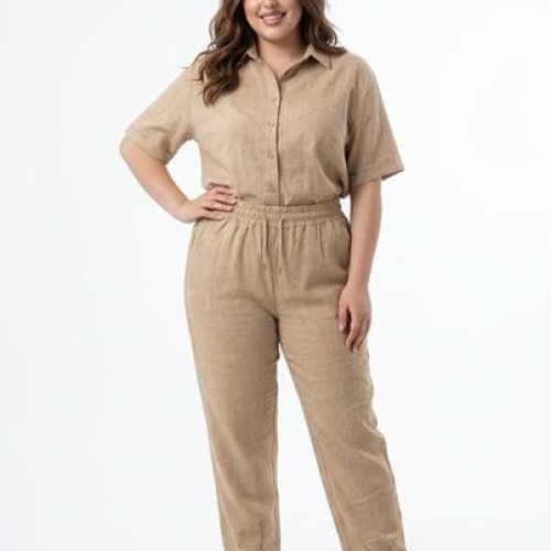 Штаны Sport style (6XL-10XL) 49048 beige (лето) Sport style 49048 beige
