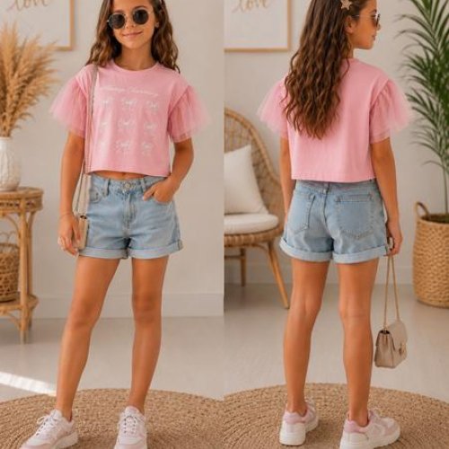 Футболка Major (110-128) 16401 pink (лето) Major 16401 pink
