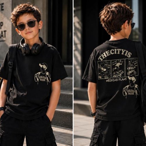 Футболка Major (110-128) 3712 black (лето) Major 3712 black