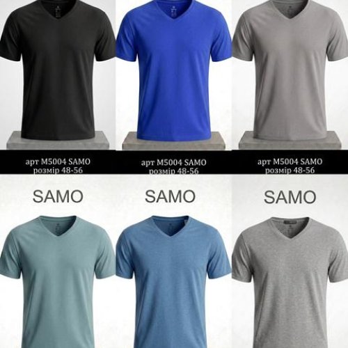Футболка Samo (48-56) 5004 blue (лето) Samo 5004 blue