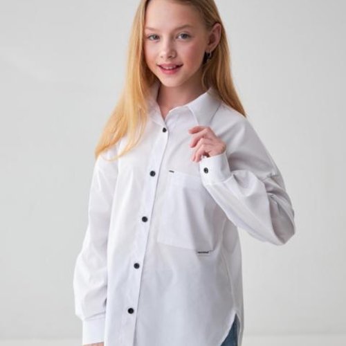 Рубашка SunnyTot (146-164) ST08 white (деми) SunnyTot ST08 white