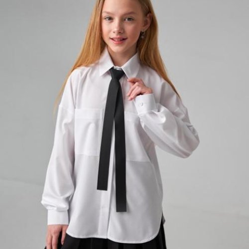 Рубашка SunnyTot (122-140) ST03 white (деми) SunnyTot ST03 white