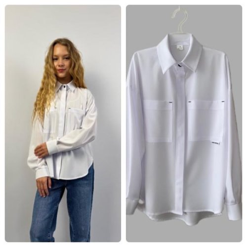 Рубашка SunnyTot (146-164) ST10 white (деми) SunnyTot ST10 white