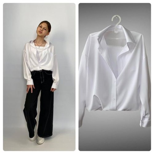 Рубашка SunnyTot (146-164) ST15 white (деми) SunnyTot ST15 white