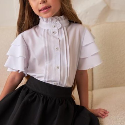 Блузка SunnyTot (116-140) ST23 white (деми) SunnyTot ST23 white