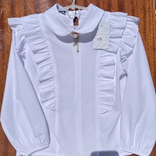 Блузка SunnyTot (116-140) ST26 white (деми) SunnyTot ST26 white