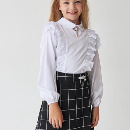 Блузка SunnyTot (116-140) ST27 white (деми) SunnyTot ST27 white