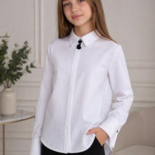 Блузка SunnyTot (140-164) ST34 white (деми) SunnyTot ST34 white