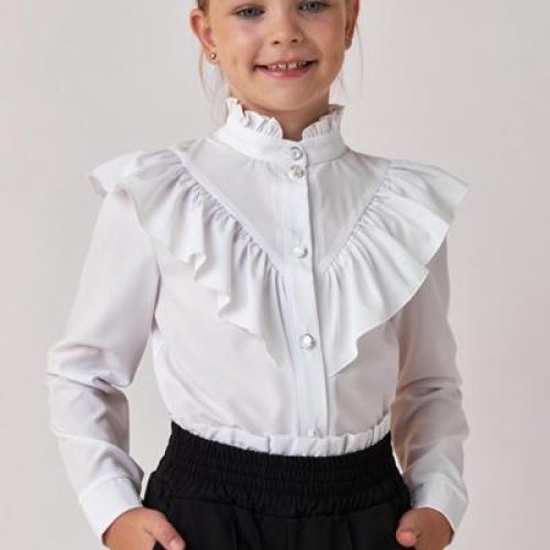Блузка SunnyTot (122-145) ST20 white (деми) SunnyTot ST20 white