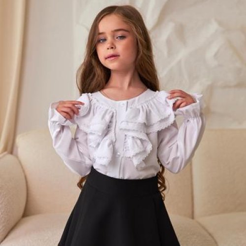 Блузка SunnyTot (128-152) ST28 white (деми) SunnyTot ST28 white