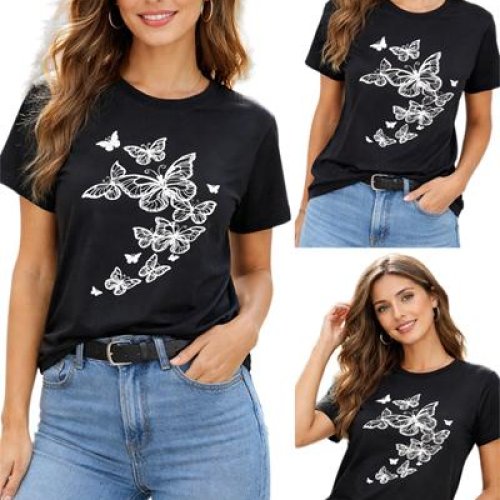 Футболка ALIA (M-3XL) AL185 black (лето) ALIA AL185 black