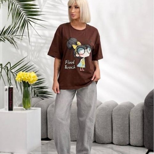 Футболка Lelis (one size) 1060-25 brown (лето) Lelis 1060-25 brown