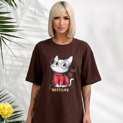 Футболка Lelis (one size) 1060-26 brown (лето) Lelis 1060-26 brown