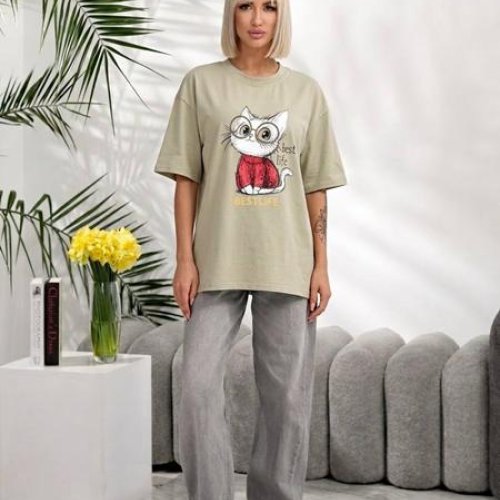 Футболка Lelis (one size) 1060-26 olive (лето) Lelis 1060-26 olive