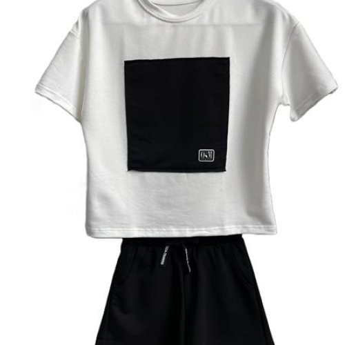Костюм MSO (2XL-5XL) 10269 white-black (лето) MSO 10269 white-black